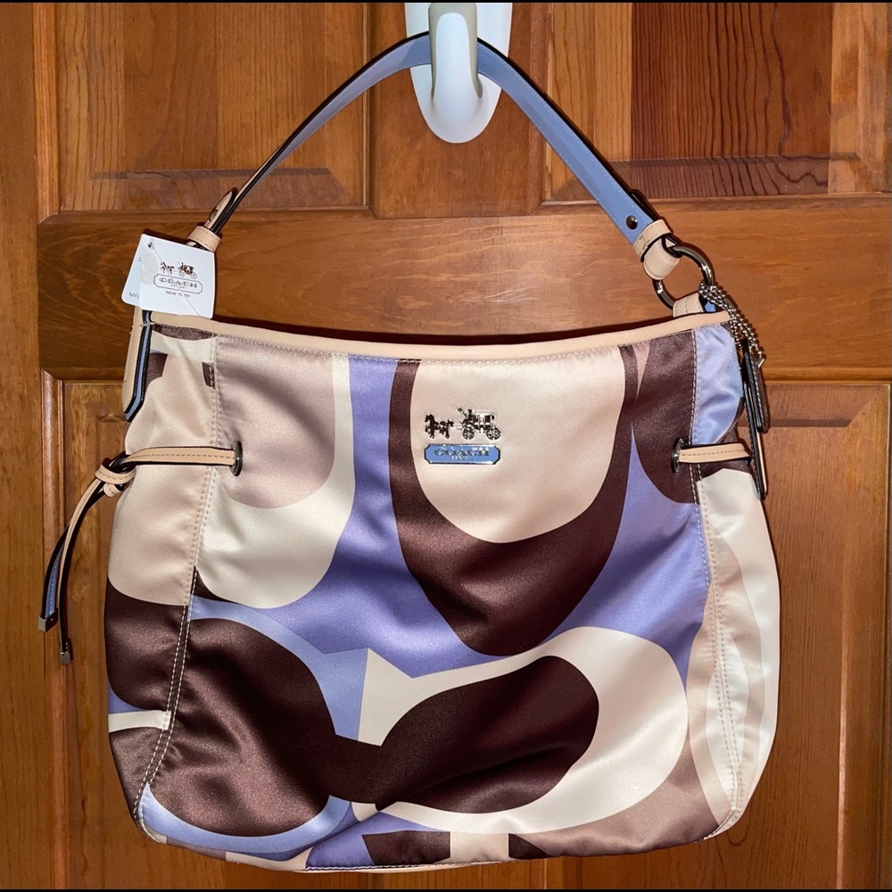 COACH, Neutral Blue Chelsea Scarf Print, Katarina Tote, NWT